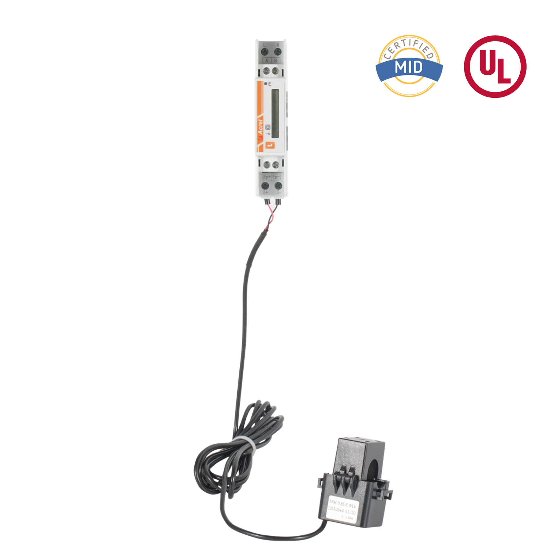 Méadar Fuinnimh Céim Aonair AC Deimhnithe UL le Split Core CT