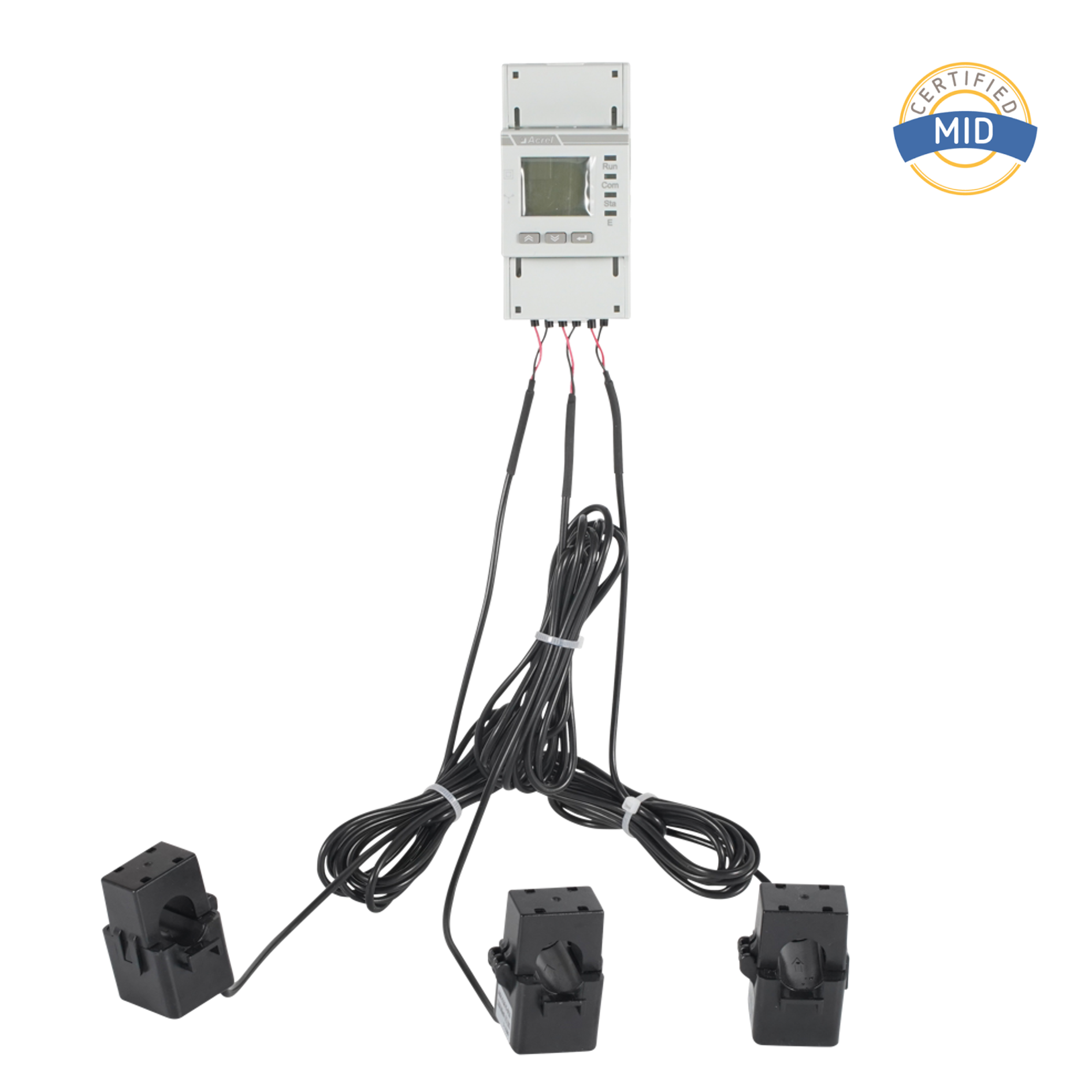 Méadar Fuinnimh Trí Chéim AC Deimhnithe Lárnach Feistithe le Croí-CTanna Scoilte